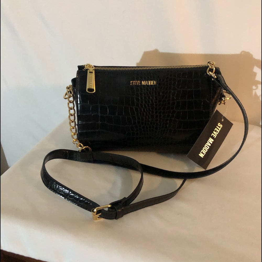 Black patent, purse.
